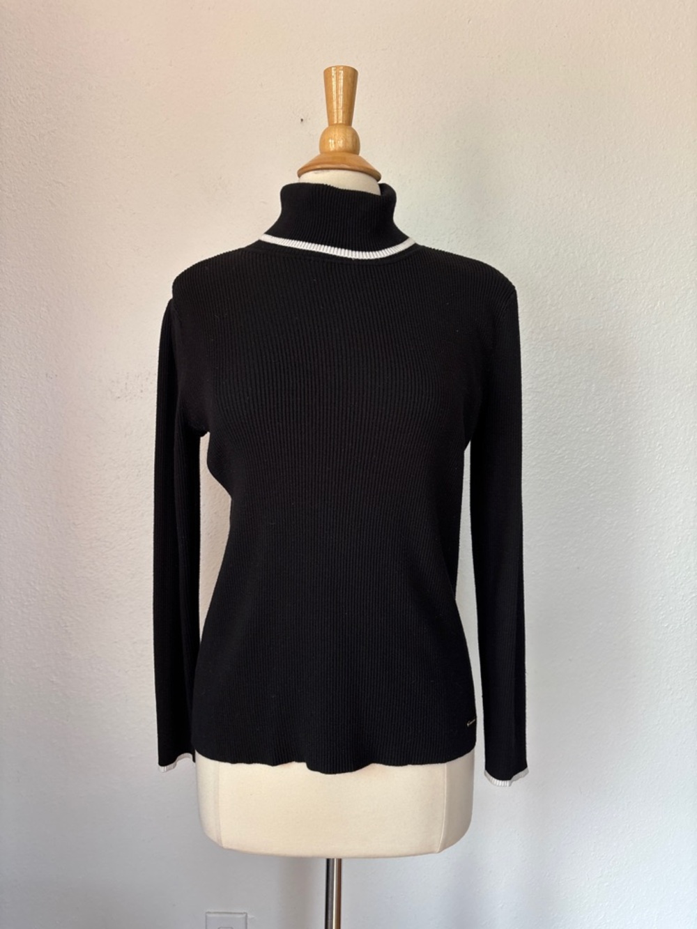 Calvin Klein Black & White Turtleneck Sweater